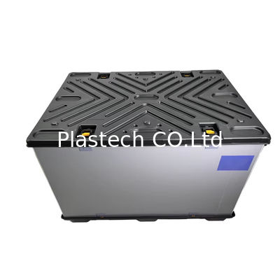 1600x1145x1067mm 팔레트 겹치기 플라스틱 운송 컨테이너와 함께 수갑 포장