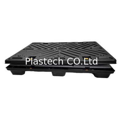 1600x1145x1067mm 팔레트 겹치기 플라스틱 운송 컨테이너와 함께 수갑 포장