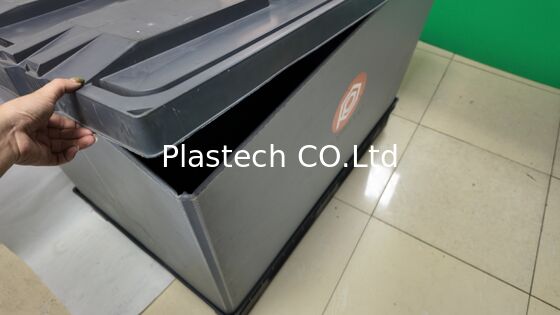 접이식 팔렛 상자 1200x800mm PP 꿀집 접이식 컨테이너 4면 입구 후미게이션 무료 자동 식품 물류용으로 반환