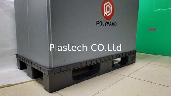 PP 꿀집 접이식 팔렛 상자 1200x800mm 접이식 사용자 지정 로고 OEM 반환 컨테이너