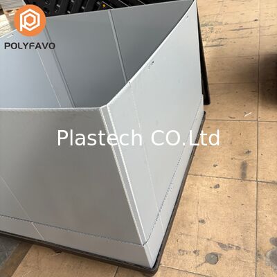 적재 용량 500kg 배송 상자 1220 * 1140 * 900 mm 플라스틱 보관 용기 PP 허니콤 패널 슬리브 박스